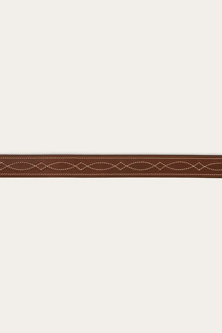 Crossover Belt - Brown / Brass