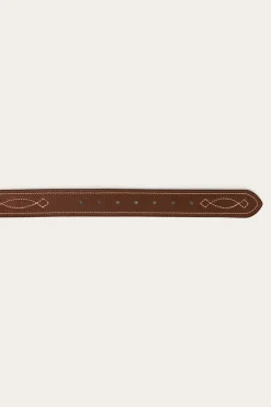Crossover Belt - Brown / Brass
