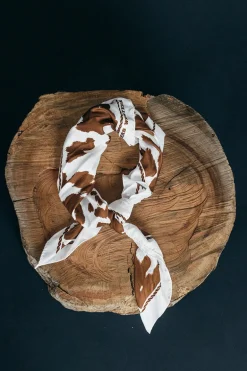 Daisy Scarf - White/Tan
