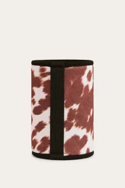 Daisy Stubby Cooler - White / Tan