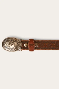 Dallas Belt - Brown / Silver
