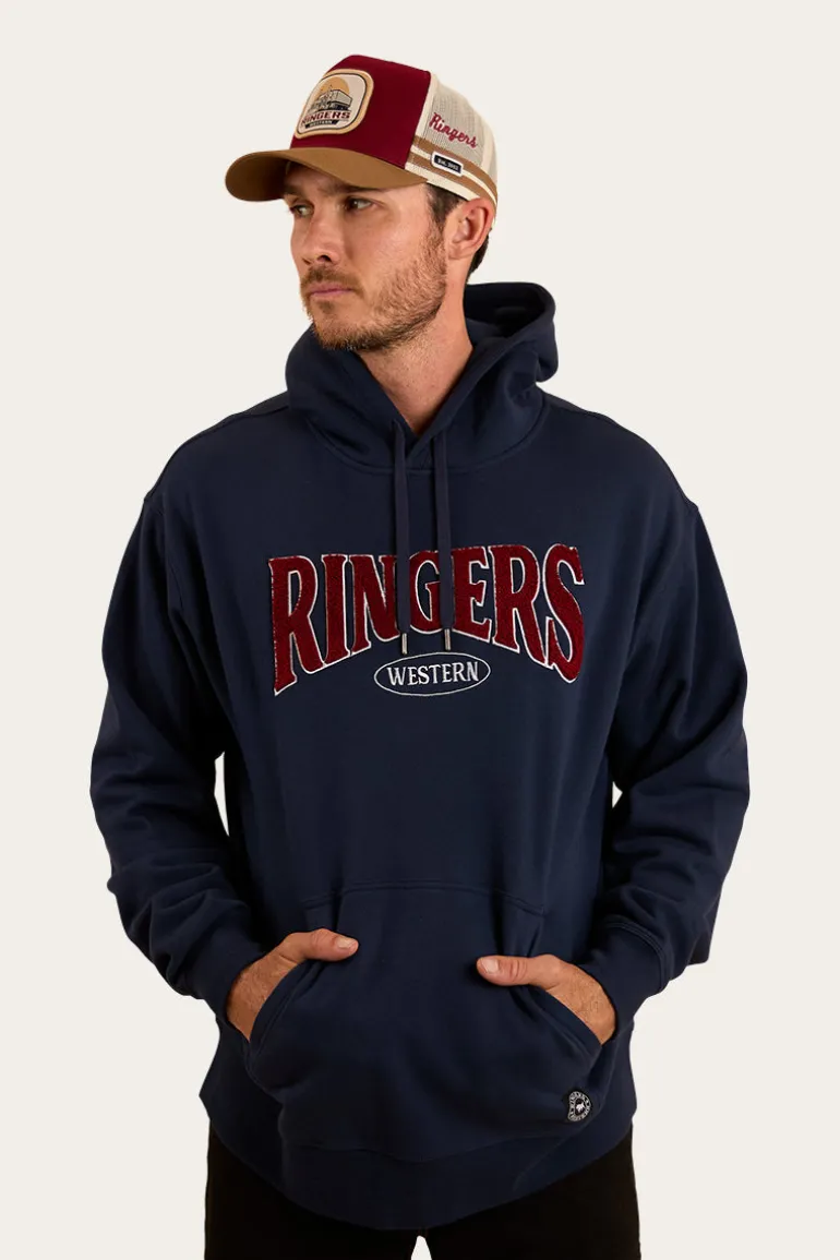 Daylesford Mens Australia Cotton Fleece - Navy / White