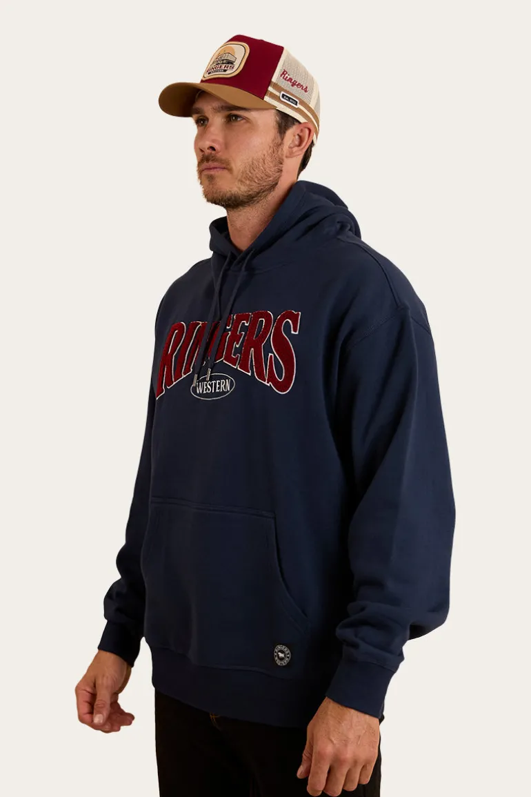 Daylesford Mens Australia Cotton Fleece - Navy / White