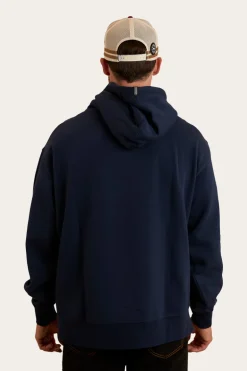 Daylesford Mens Australia Cotton Fleece - Navy / White