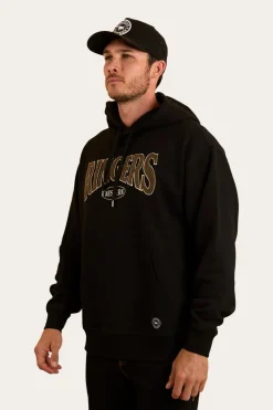 Daylesford Mens Australian Cotton Fleece - Black / Military Green