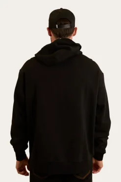 Daylesford Mens Australian Cotton Fleece - Black / Military Green