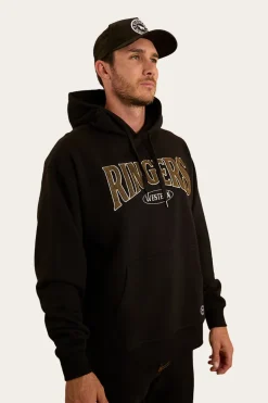 Daylesford Mens Australian Cotton Fleece - Black / Military Green