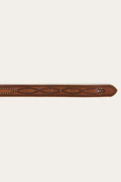 Diamond T Belt - Tan / Silver