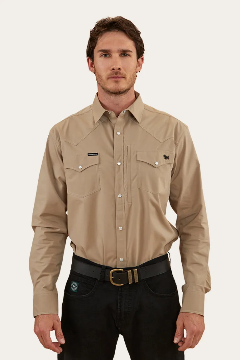 Dillinger Mens Western Shirt - Desert Sand
