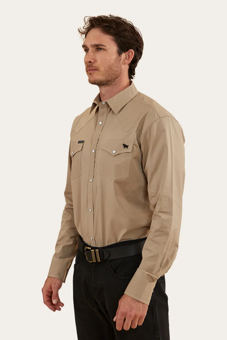 Dillinger Mens Western Shirt - Desert Sand