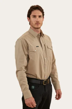Dillinger Mens Western Shirt - Desert Sand