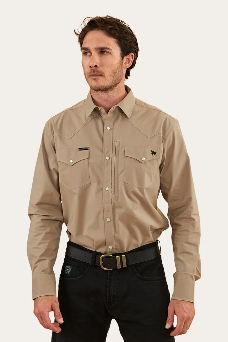 Dillinger Mens Western Shirt - Desert Sand