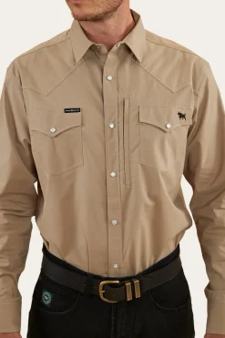 Dillinger Mens Western Shirt - Desert Sand