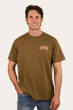 Do No Harm Take No Bull Mens Loose Fit T-Shirt - Military Green