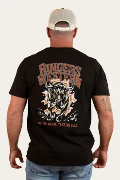 Do No Harm Take No Bull Mens Loose Fit T-Shirt - Black