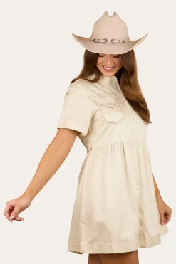 Eloise Womens Shirt Dress - Off White