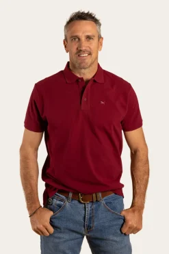 Essential Mens Polo - Burgundy