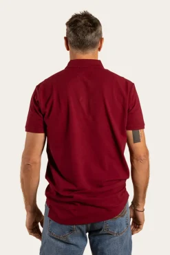 Essential Mens Polo - Burgundy