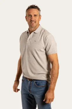 Essential Mens Polo - Grey Marle