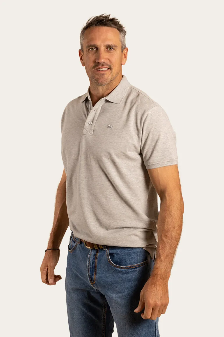 Essential Mens Polo - Grey Marle