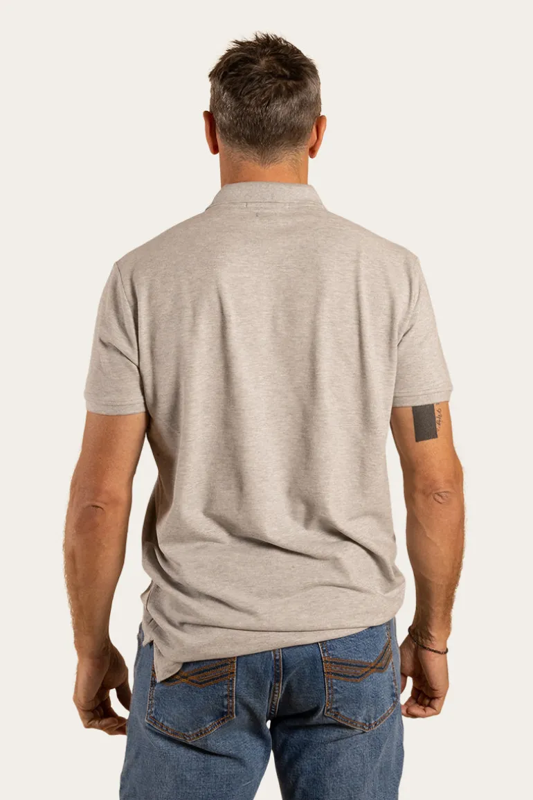 Essential Mens Polo - Grey Marle