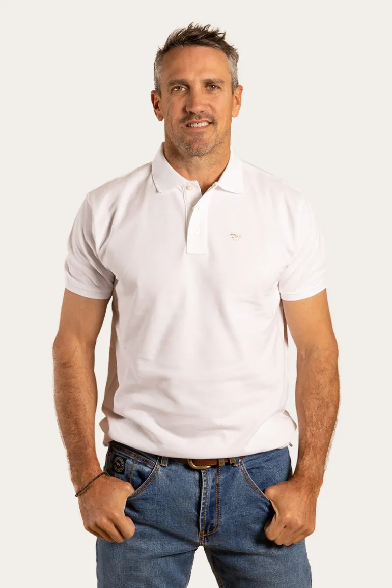 Essential Mens Polo - White