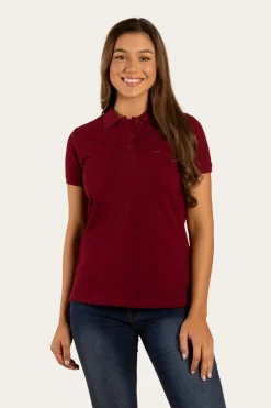 Essential Womens Polo - Burgundy