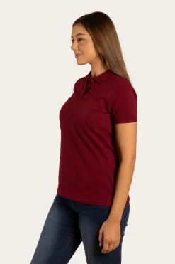 Essential Womens Polo - Burgundy