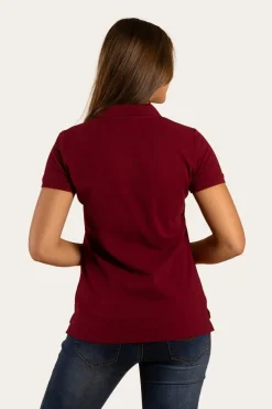 Essential Womens Polo - Burgundy