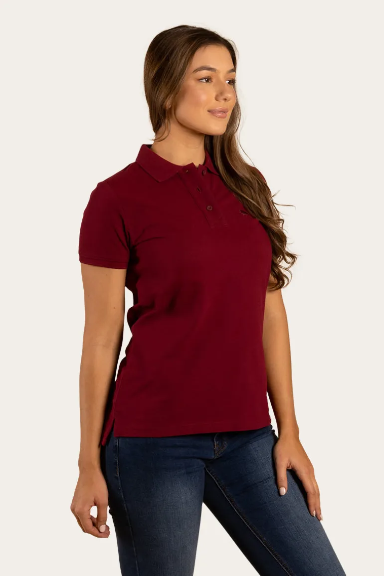 Essential Womens Polo - Burgundy