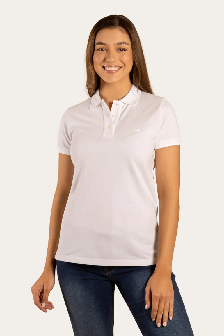 Essential Womens Polo - White