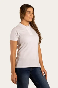 Essential Womens Polo - White