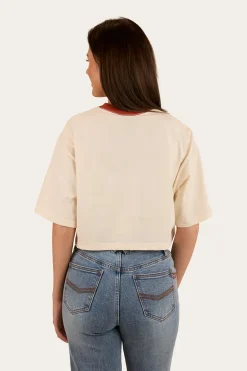 Feeling Lucky Cropped Oversized T-Shirt - Off White