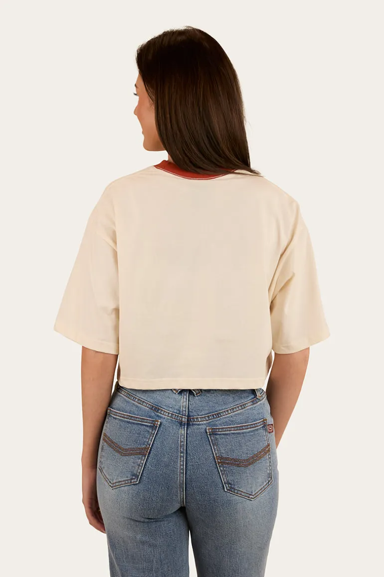 Feeling Lucky Cropped Oversized T-Shirt - Off White