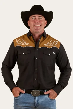 Franklin Mens Western Shirt - Charcoal