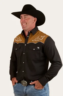 Franklin Mens Western Shirt - Charcoal