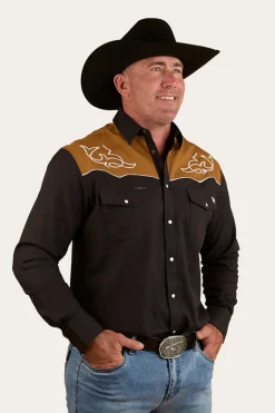 Franklin Mens Western Shirt - Charcoal