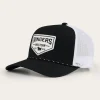 Garage Trucker Cap - Black with White Print