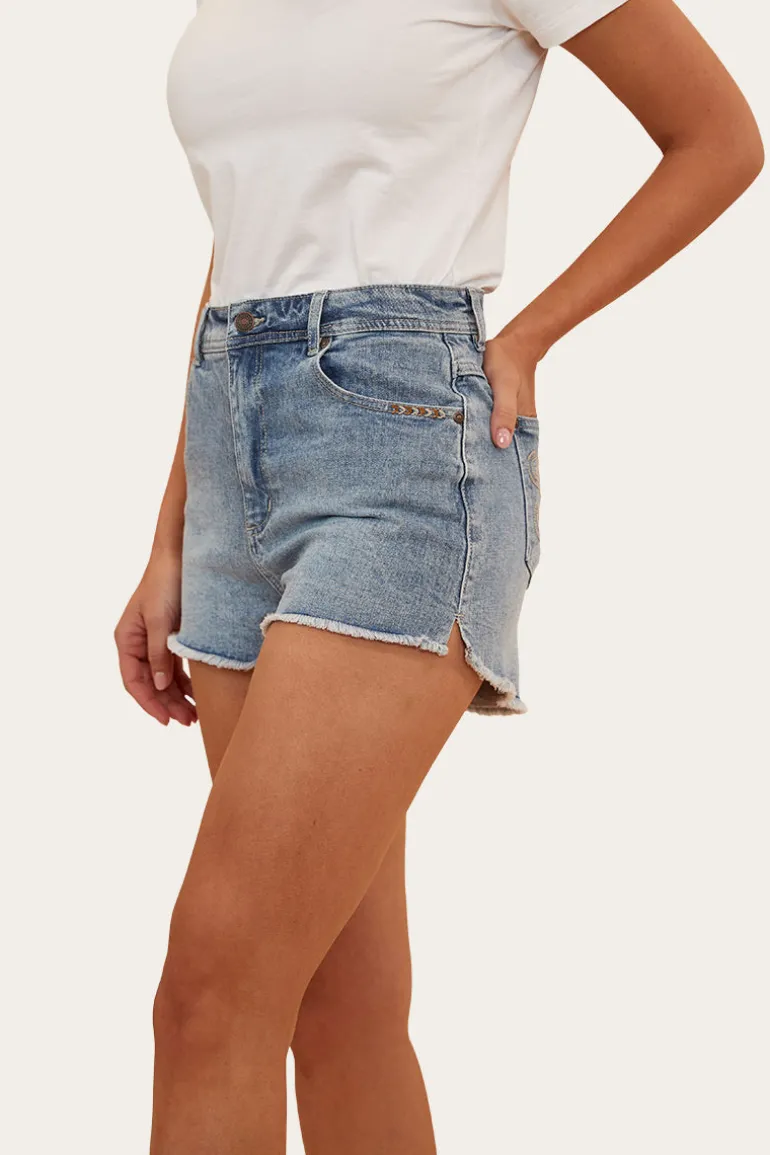 Gracie Womens Denim Short - Light Wash Blue