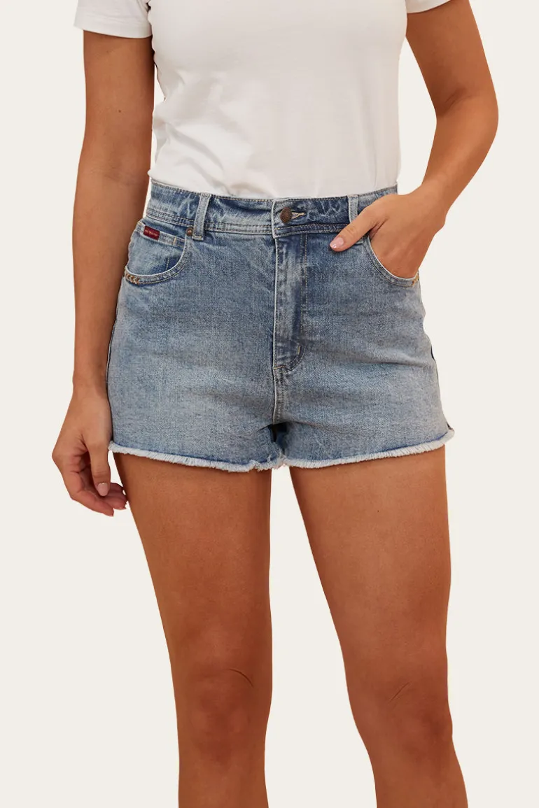 Gracie Womens Denim Short - Light Wash Blue