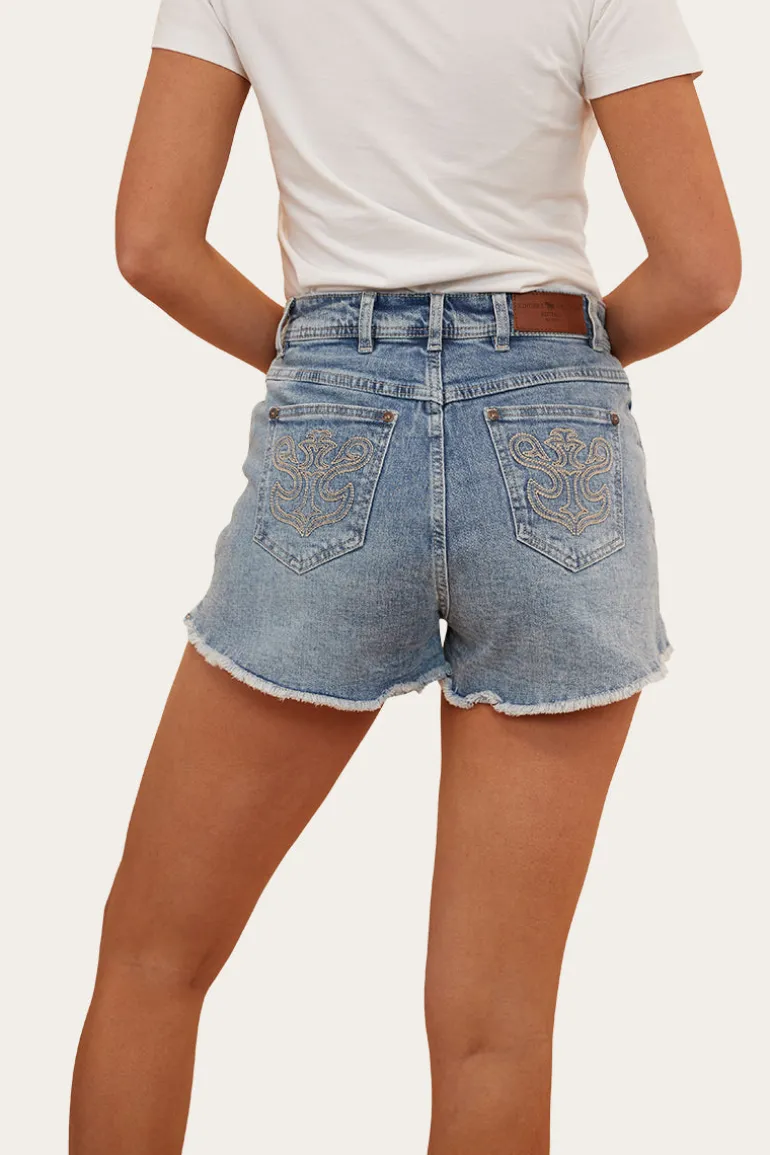 Gracie Womens Denim Short - Light Wash Blue