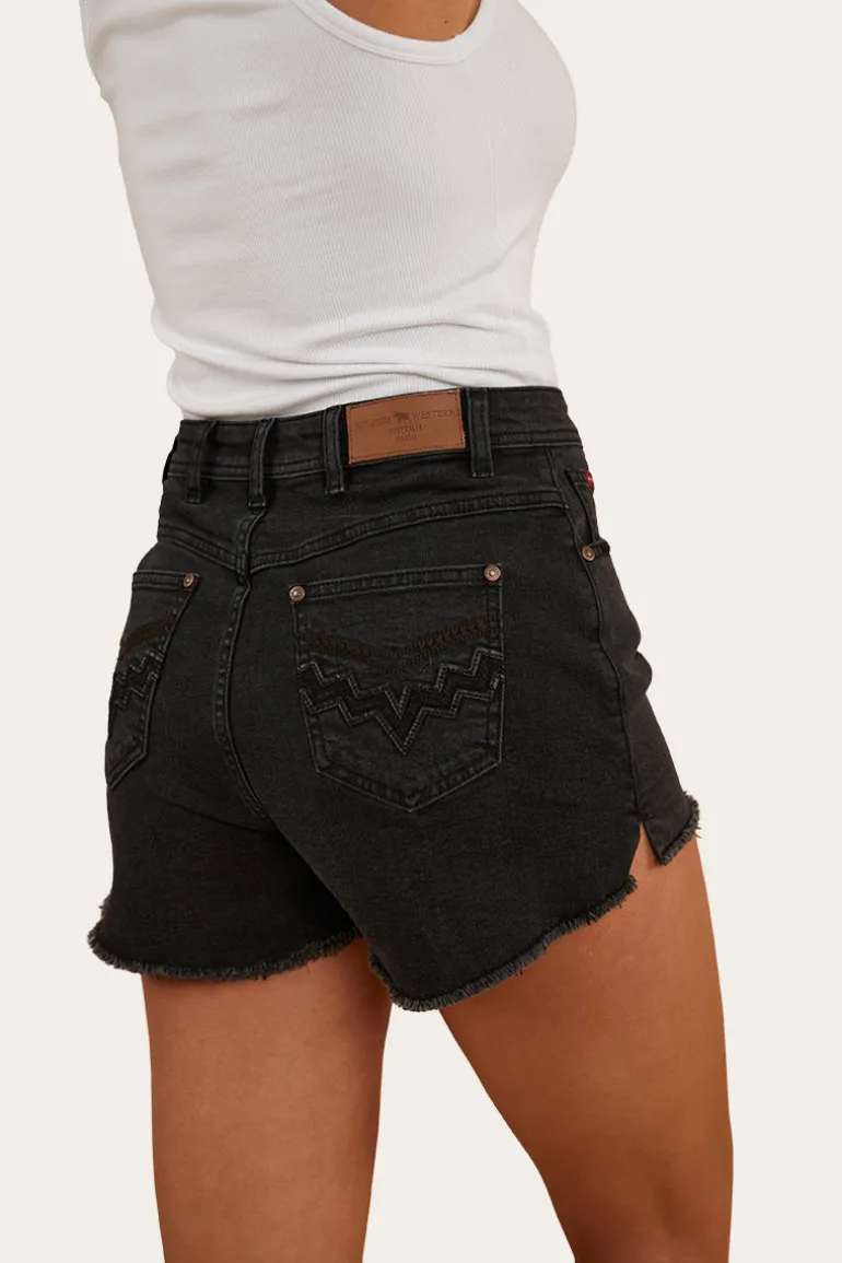 Gracie Womens Denim Short - Black