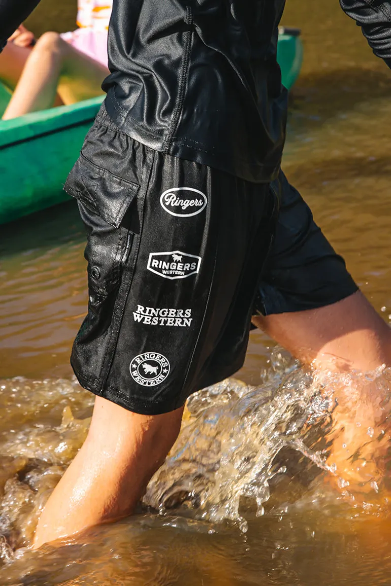 Griffith Boys Swim Short - Black / White