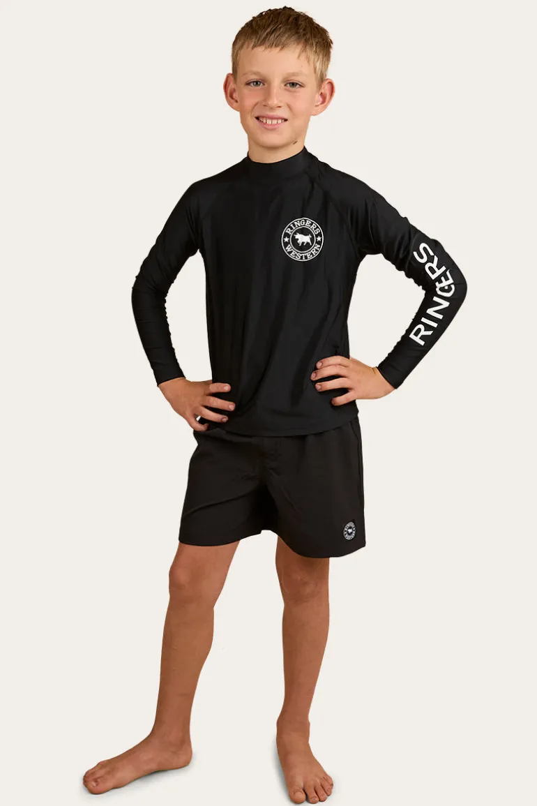 Griffith Boys Swim Short - Black / White
