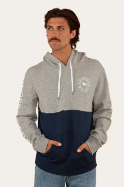 Hahndorf Mens Hoodie - Grey Marle/Navy