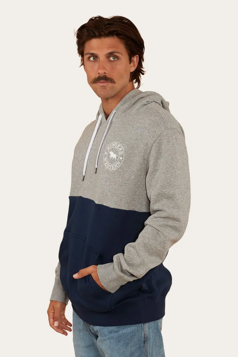 Hahndorf Mens Hoodie - Grey Marle/Navy