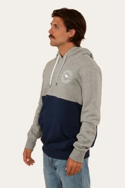 Hahndorf Mens Hoodie - Grey Marle/Navy