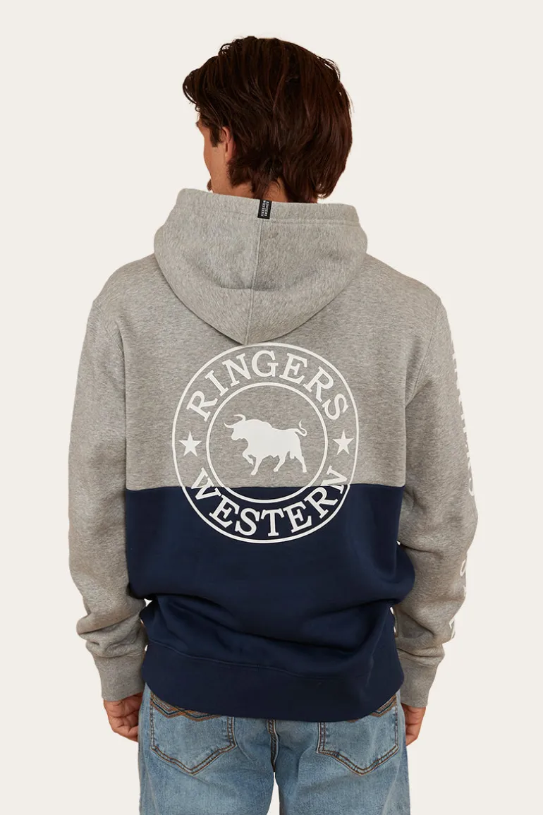 Hahndorf Mens Hoodie - Grey Marle/Navy