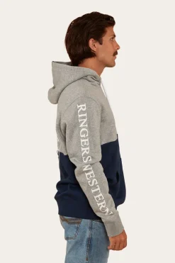 Hahndorf Mens Hoodie - Grey Marle/Navy