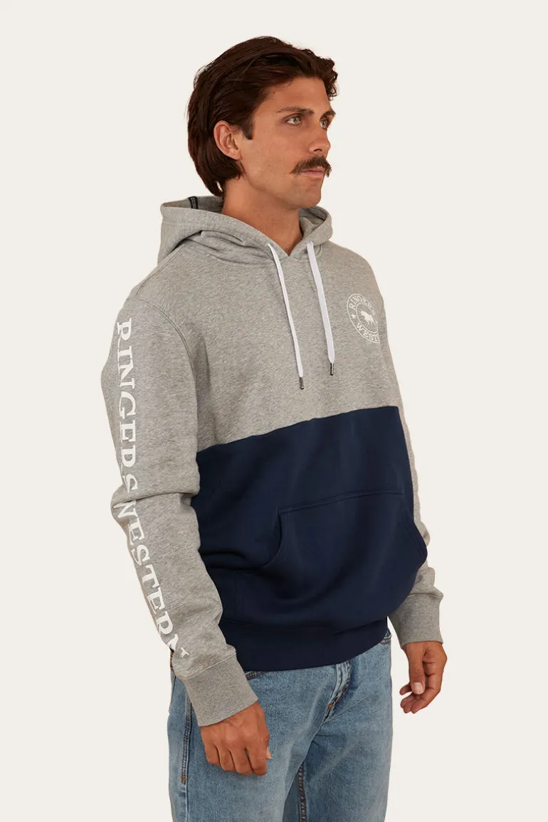 Hahndorf Mens Hoodie - Grey Marle/Navy